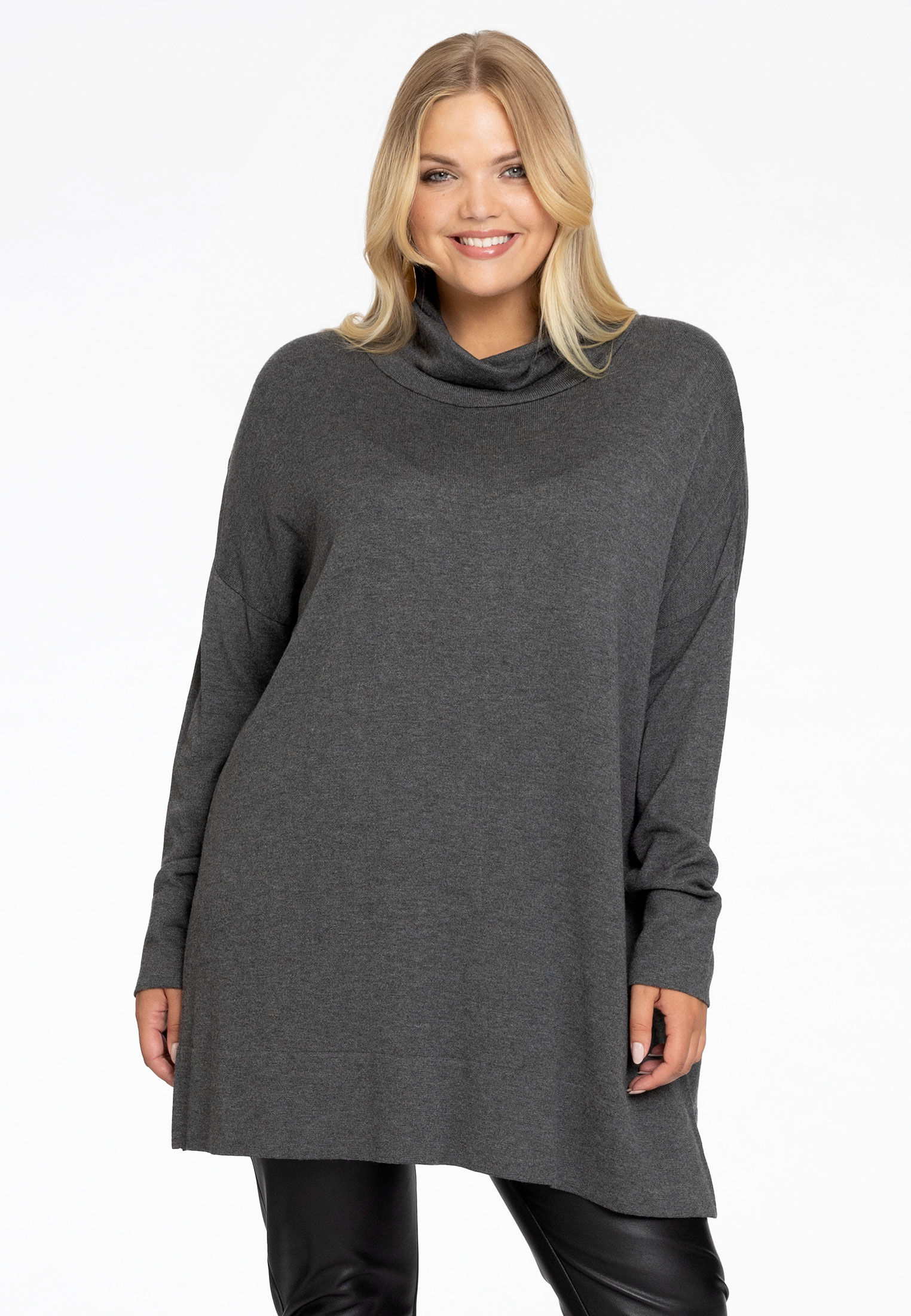 Pullover wide high neck