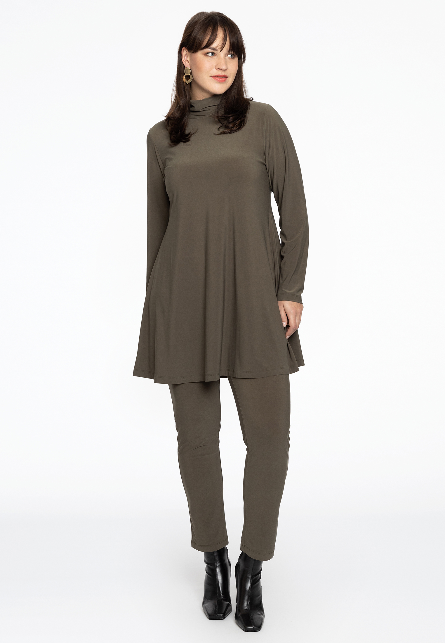 Tunic with col wide bottom