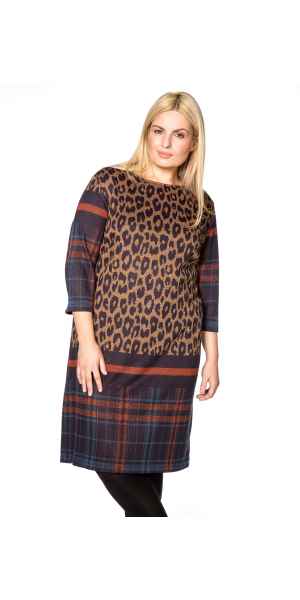 Yoek | Dress Leopard Check