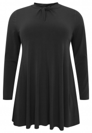 Tunic wide bottom knot detail DOLCE - black 