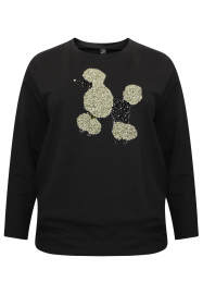 Sweater strass POODLE - black 