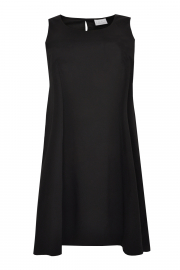 Dress A-line COTTON STRETCH - black blue