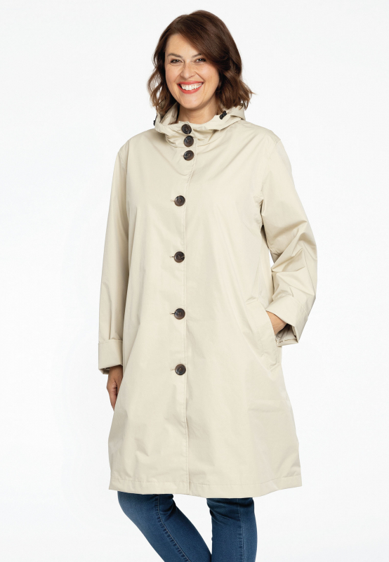 Raincoat hooded plus-size womens clothing