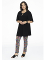 Tunic wide bottom circle sleeve DOLCE - white black blue green red pink orange turquoise