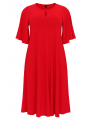 Dress A-line circle sleeve DOLCE - white black blue green red pink orange 