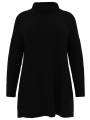 Pullover knit high neck - ecru black 