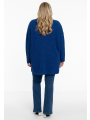 Pullover knit high neck - ecru black indigo