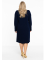 Dress puff sleeve DIAGONAL - ecru black blue