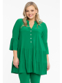 Tunic frilled long DOLCE - black green 