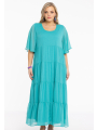 Dress long VOILE - turquoise