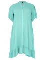 Dress oversized frilled VOILE - turquoise