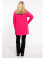 Pullover met col Teddy - pink turquoise