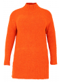 Pullover met col Teddy - pink orange turquoise