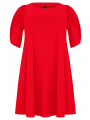Dress puff sleeve DOLCE - red 