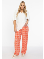 Trousers plisse SWIRL - red 