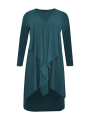 Tunic pointy layer DOLCE - black green 