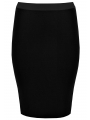 Skirt zip midback crèpe - black brown