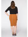 Skirt zip midback crèpe - black brown
