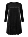 Dress plissé VELVET - black 