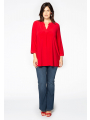 Tunic wavy placket DOLCE - red 