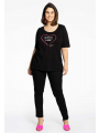 T-Shirt relax 'a women's heart' - black 