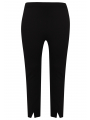 Trousers front slit FLEX - black 