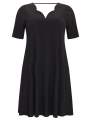 Dress A-line double v-neck DOLCE - black 
