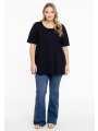 Tunic flare buttons COTTON - black blue