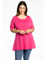 Tunic flare fit buttons COTTON - black blue white indigo red light blue pink