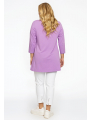 Tunic flare fit buttons ORGANIC COTTON - white black blue red pink green light purple