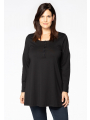 Tunic flare LS buttons COTTON - black 
