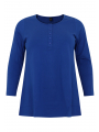 Tunic longsleeves flare buttons COTTON - black blue indigo red 