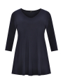 Shirt Flare V-neck 3/4 sleeve DOLCE - black blue