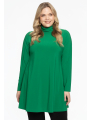 Tunic long sleeves col wide bottom - black dark green red purple mid brown other green light green