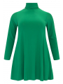 Tunic long sleeves col wide bottom - black dark green red purple mid brown other green light green