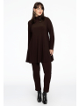 Tunic long sleeves col wide bottom - black dark green red purple mid brown other green light green brown