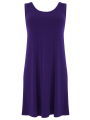Dress sleeveless wide DOLCE - black blue grey green red pink orange turquoise indigo purple 
