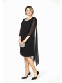 Dress voile layer DOLCE - black 