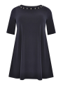 Tunic wide bottom pearls DOLCE - black blue