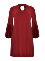 Dress DOLCE plissé - black red 