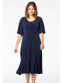 Dress asymmetric frill DOLCE - blue