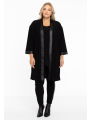 Cardigan with faux leather DOLCE - black 