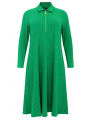 Long dress zipper RIB - green 