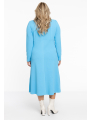 Dress standing collar DIAGONAL - light blue