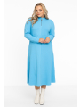 Dress standing collar DIAGONAL - light blue