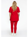 Tunic flare buttoned DOLCE - red 