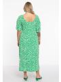 Dress smocked waist GREEN LEO - green 