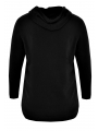 Sweater hooded Close to - black 