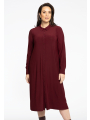 Dress Buttoned Long DOLCE - dark red