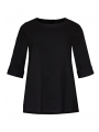 Shirt COTTON stretch slits - black 